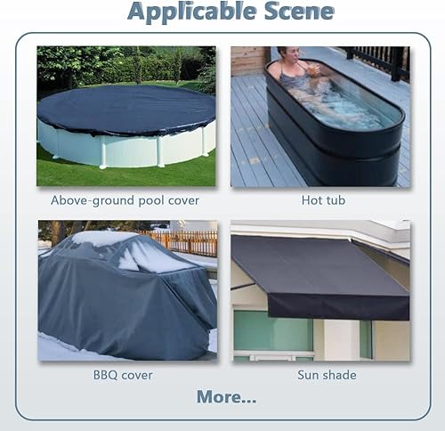 Miniatura 5 de Kit de clip de cubierta de piscina de invierno sobre el suelo, sistema de sujeción de abrazadera de cierre de protector de viento para sujetar lona