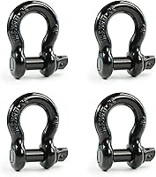 Vista 7 de grilletes de anillo en D de 3/4 pulgadas, pasador de rosca extraíble de 7/8 pulgadas, CGR: 4,75 toneladas (10471 libras), uso con correa