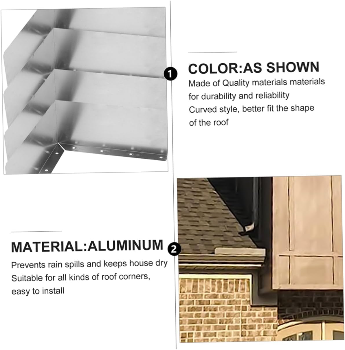 Roof Rain Gutter Guard Set Select Rain Gutter Diverter Protect Landscape from