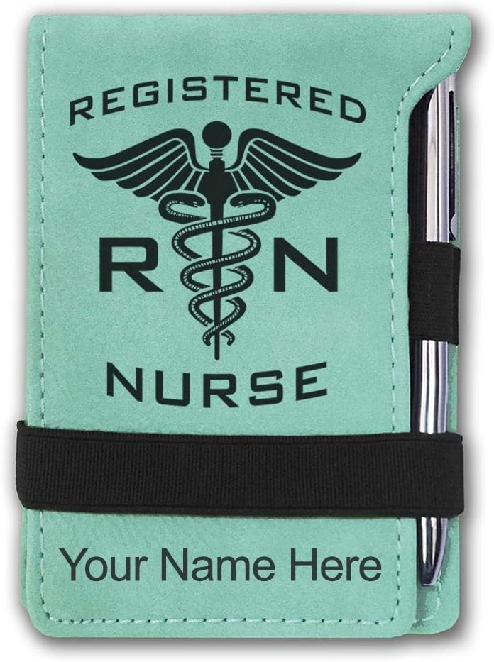 LaserGram Mini Padfolio with Notepad and Pen, RN