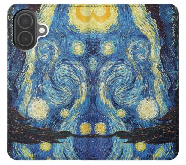 Étui cuir iPhone 17 antichoc style Starry Night Van Gogh - 3