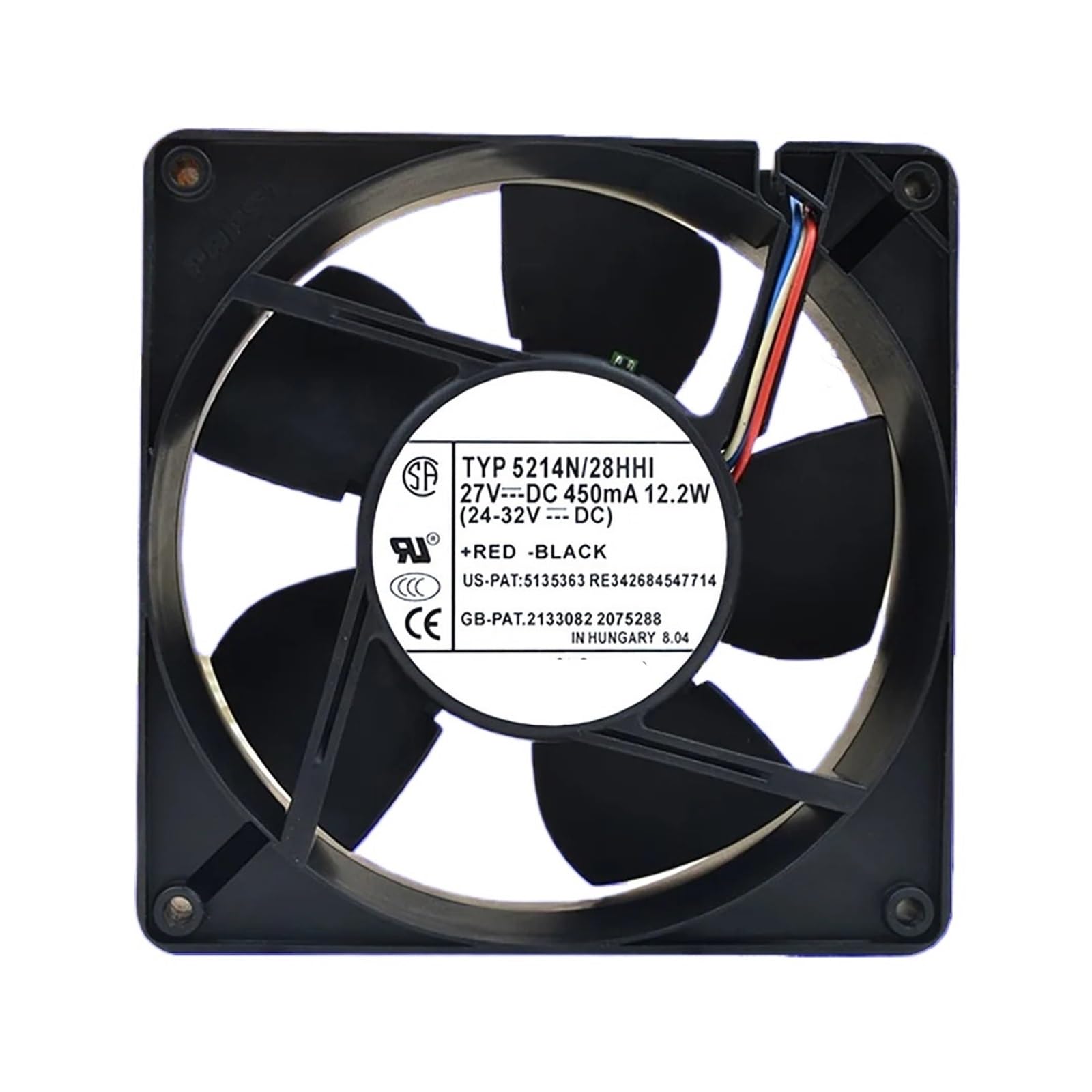 PEQYUACTE 5214N/28HHI 5214N/28HHI 27VDC 450mA 12.2W Cooling Fan 12738 127 * 127 * 38MM
