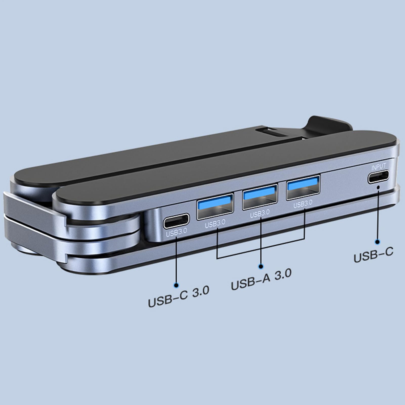 Supporto per portatile con base di accoppiamento, base in alluminio, con | Supporto portatile per ufficio, casa e viaggi, con computer portatile