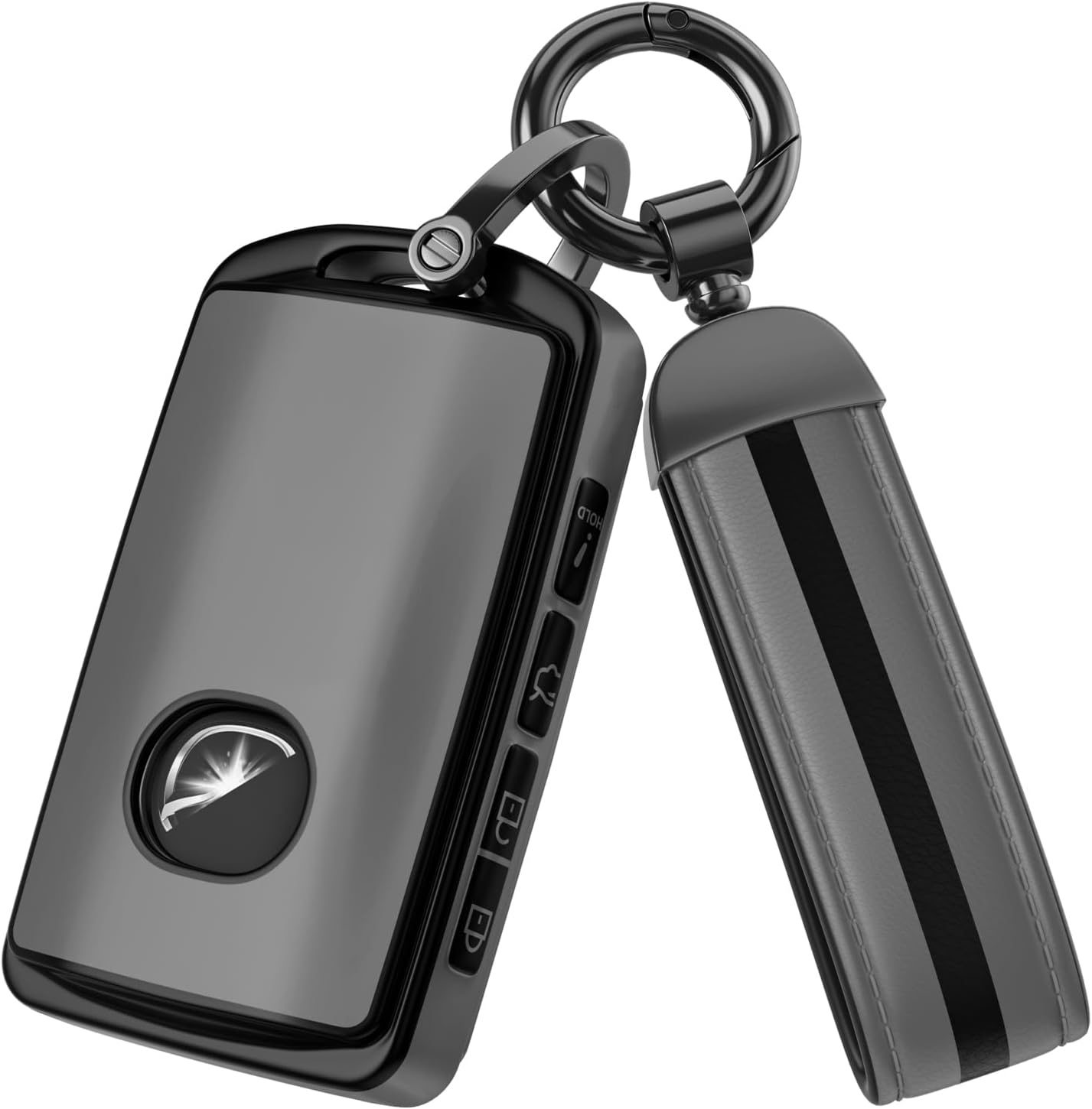 For Mazda Key Fob Cover Accessories, Matte TPU Material, With a Cute Leather Keychain, for 2019-2025 Mazda 3,2020-2026 CX-5, CX-30, CX-9，CX-50