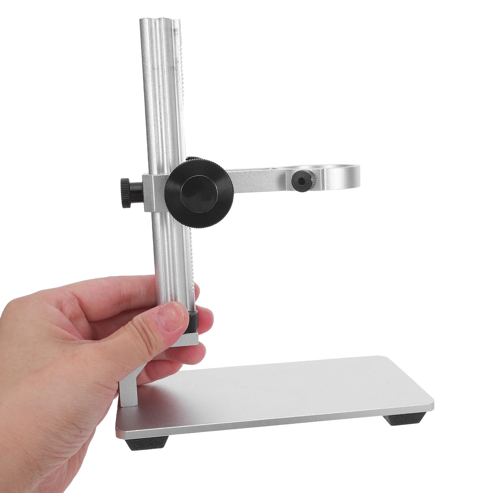 SHINEOFI Support Réglable en Hauteur pour Microscope en Alliage D'aluminium, Support Métallique Stable pour Laboratoire et Recherche Scientifique, Accessoire de Levage pour Instruments