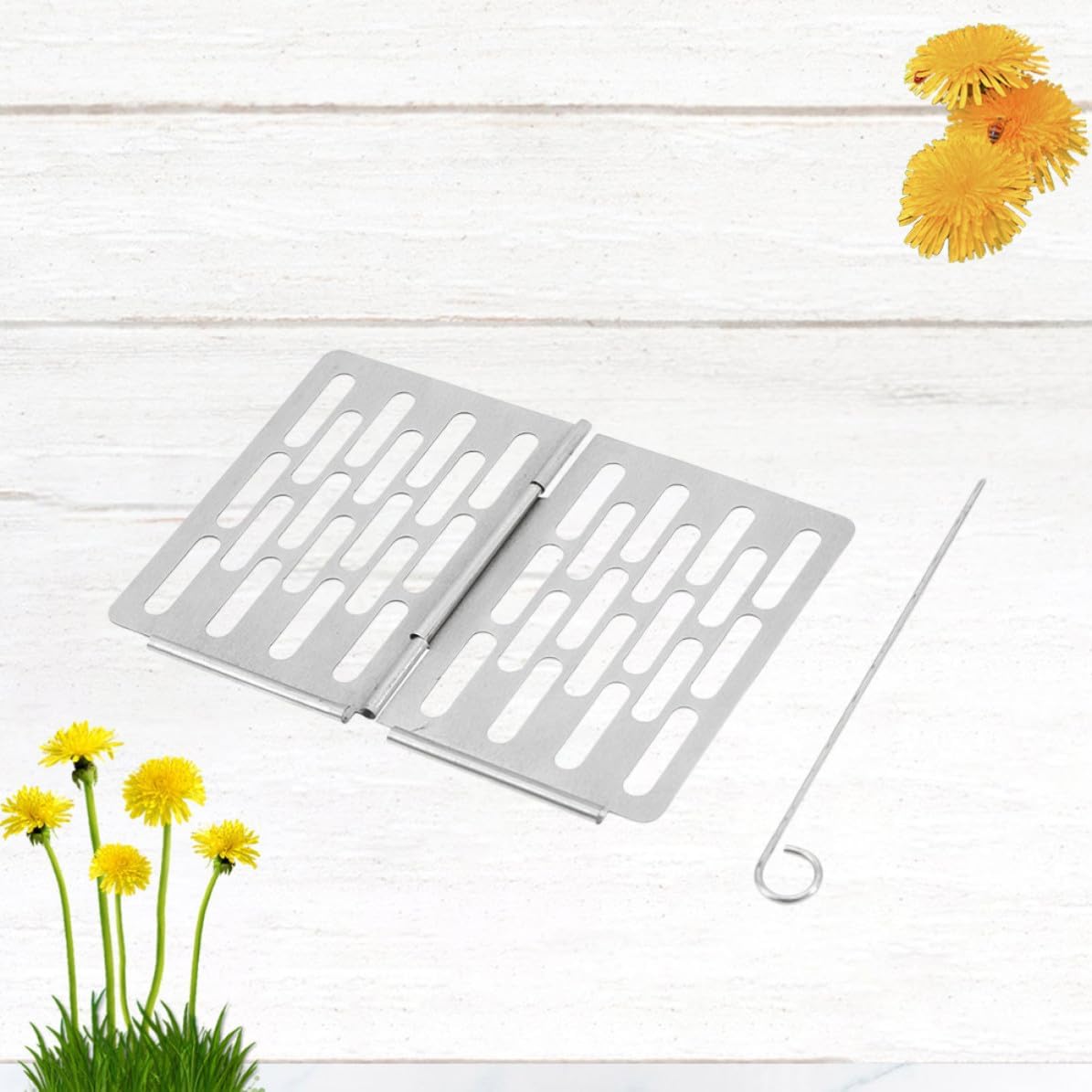 TEHAUX Portable Large Capacity Stainless Steel with Charcoal Grill Rack, Compact and Foldable Mini Bbq Grill for Camping and Outdoor Party Use