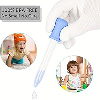 Vista 4 de HiMo 10 Pack de Pipetas Líquidas de Silicona de 5ml, Cuentagotas Transparentes para Medicina, Goteros para Ojos para Niños con Punta de Bulbo