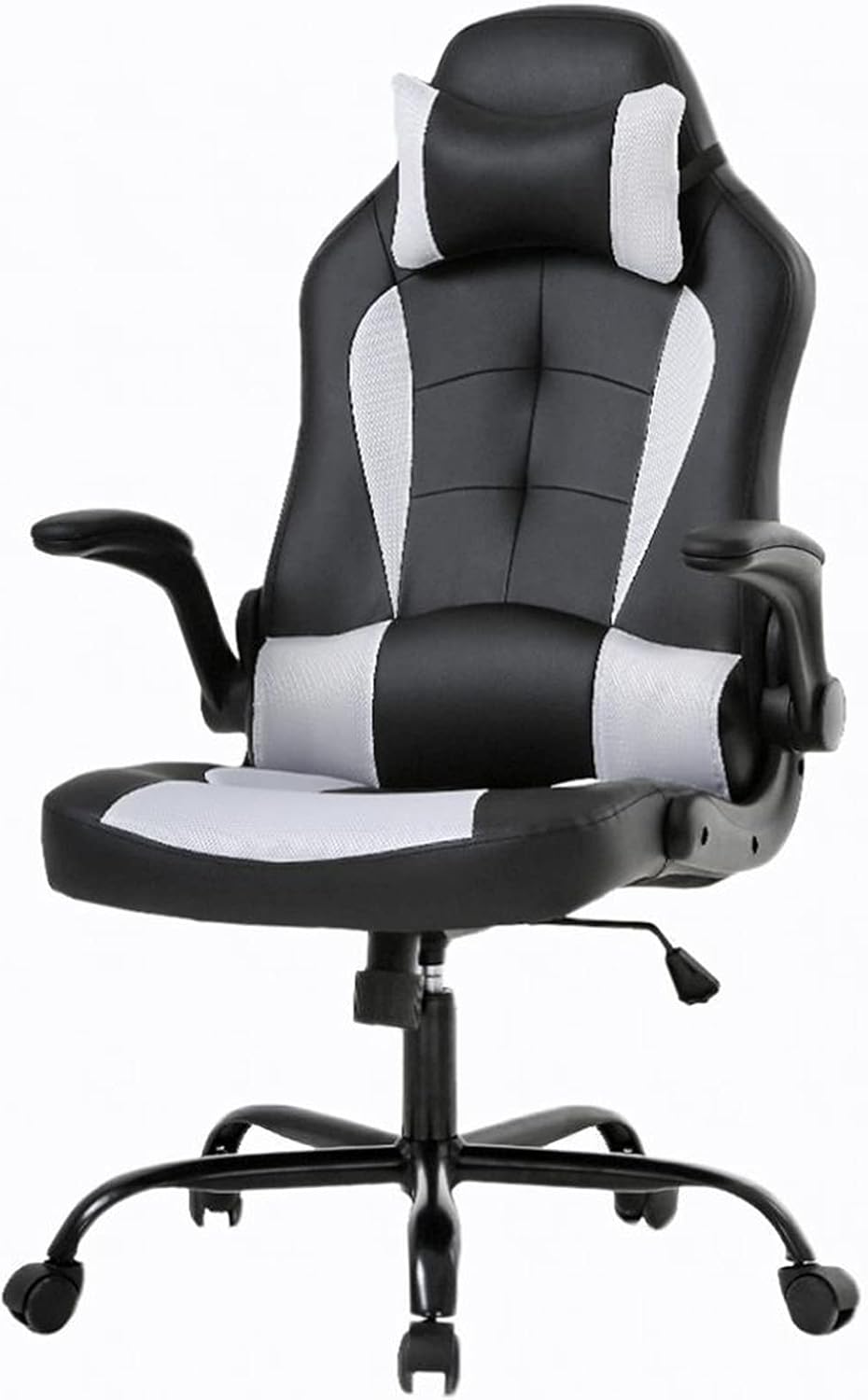 Gamer Chair, Ergonomic Office Chair PC Gaming Chair for Adults Women Men, Black and White, 27.3 x 28 x 44.5 inches (OC-RC66)