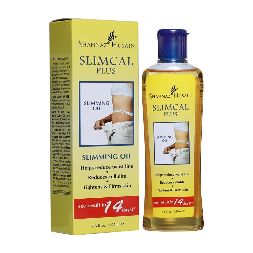 Shahnaz Husain Slimcal Plus Slimming Oil | Helps Reduce Waistline | Tightens & Firms Skin | See Results in 14 Days | 225ml-image-4
