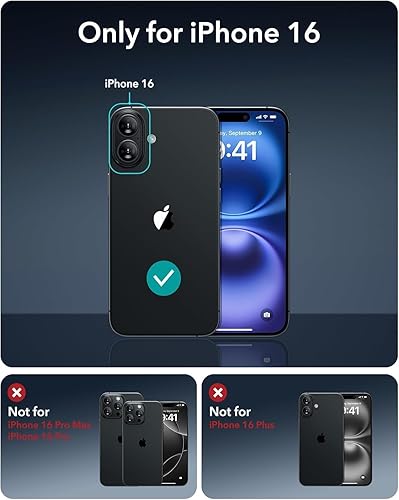 Vista 150 de ESR Funda para iPhone 15 Pro Max, compatible con MagSafe, de grado militar, negro transparente