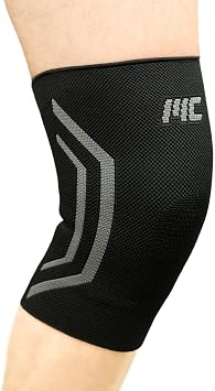MuscleCloth Elastic Sports Knee Pad Single Pack Black