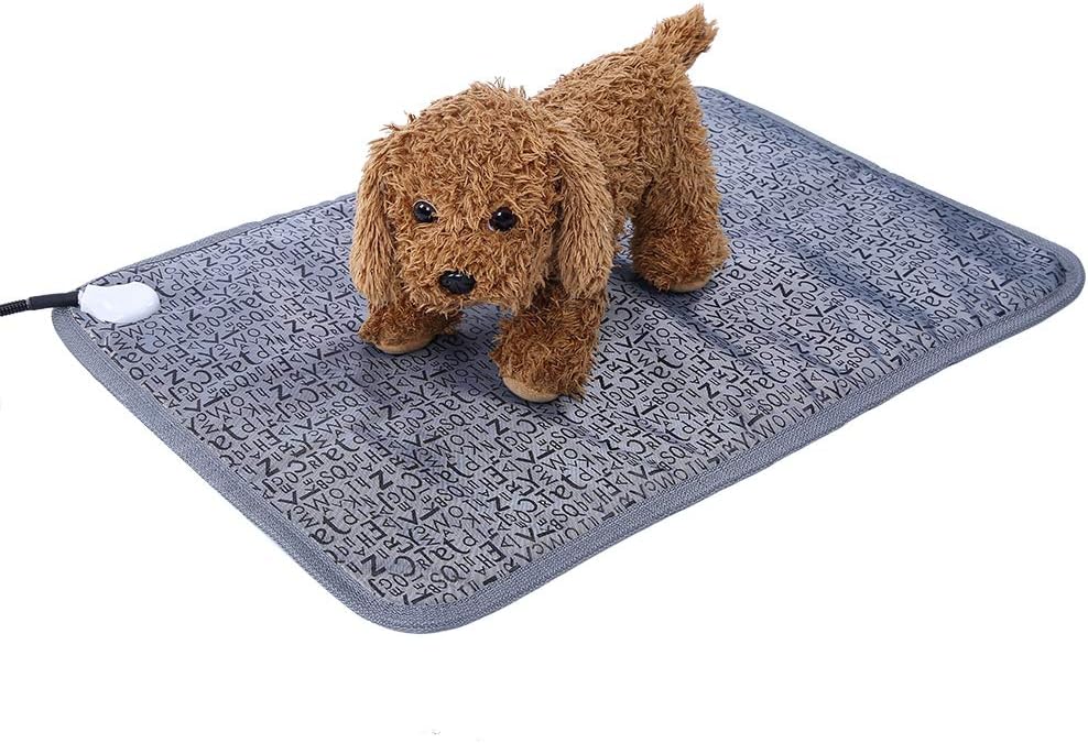 Yosoo Pet Heating Pad Adjustable Warming Mat Electric Blanket Heater Heated Kennel Bed Pet for Dogs Cats