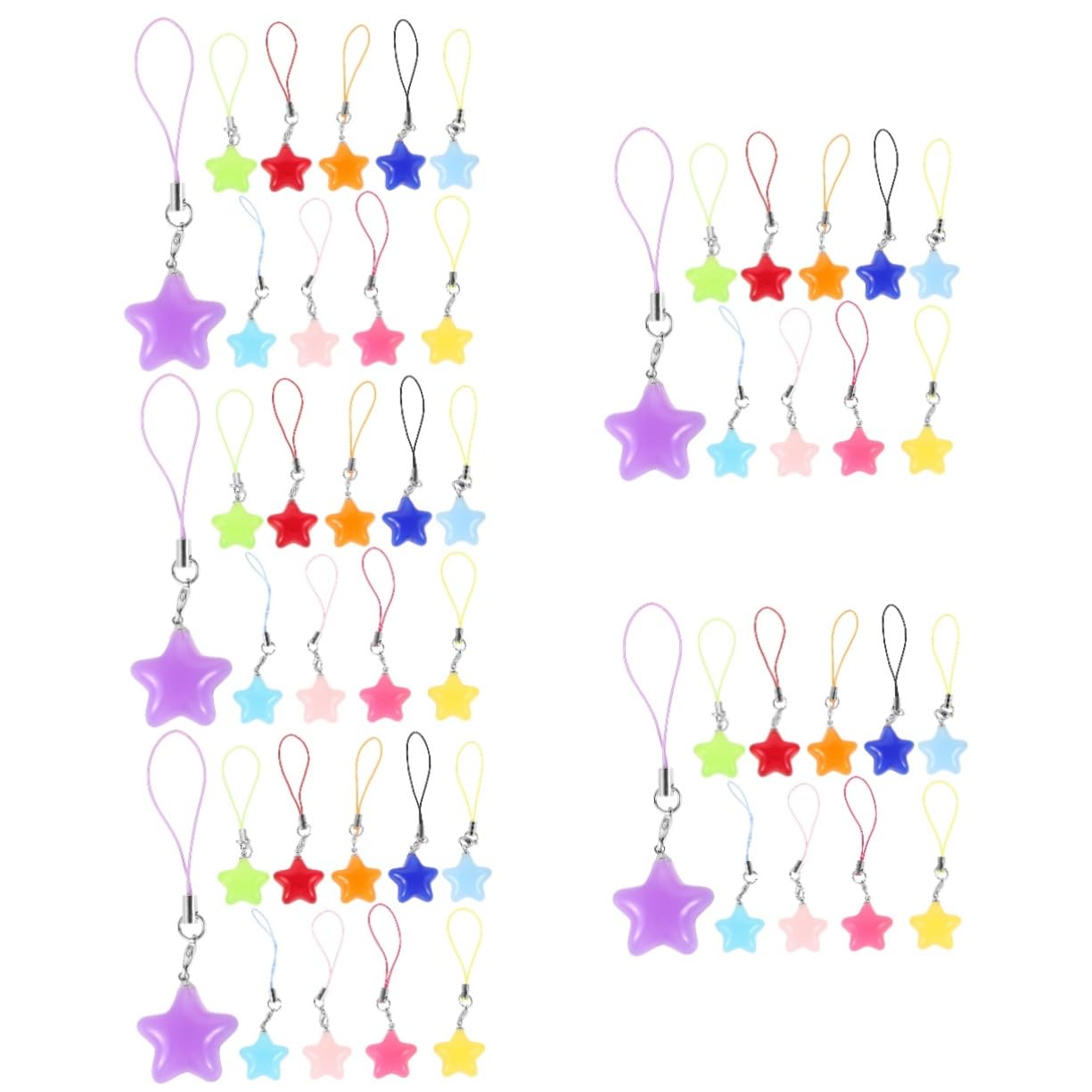 Artibetter del teléfono estrella Accesorio duradero y resistente llavero colgante accesorio de telefono colgantes para teléfono con forma de estrella rosa
