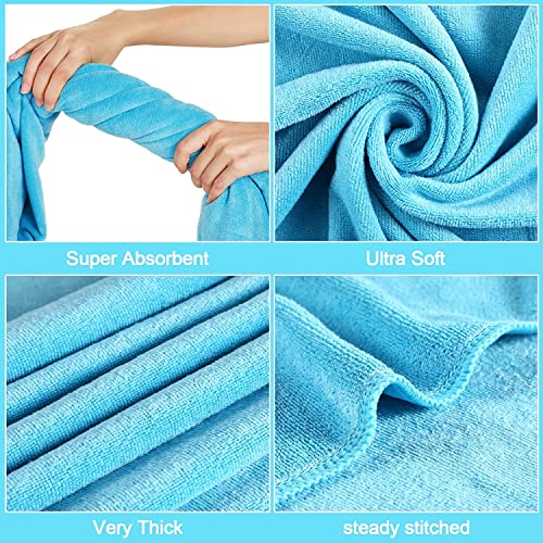 Image of NFI essentials Microfiber Super Absorbent Bath Towel (57 inchx30 inch) Soft Bath Towel for Multipurpose Use for Sports, Travel, Fitness, Yoga, Bathroom, Gym (TOW-2-Blue (Pack of 2))