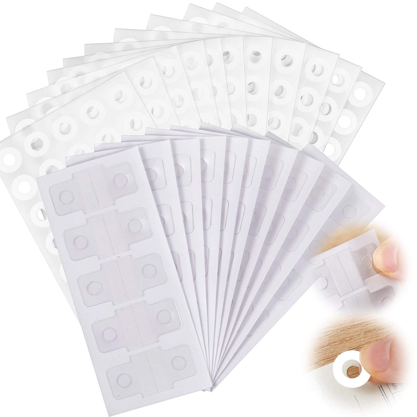 700 Pcs Clear Binder Sheet Converter Stickers and Page Hole Reinforcers, Stickers Reinforcements for Hole Punched Pages, Change No Punched Page to Loose-Leaf Binder Refill Insert for Scrapbook Album