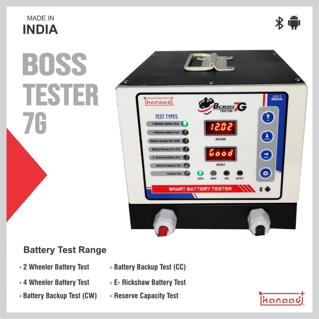 KANAAD Boss Tester 7G Battery Tester for Cars, Motorcycles, Other Vehicles, Equipment using 12V Lead-Acid Batteries thumbnail 3