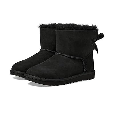 UGG Kids Mini Bailey Bow II (Little Kid/Big Kid) Girls Shoes Black