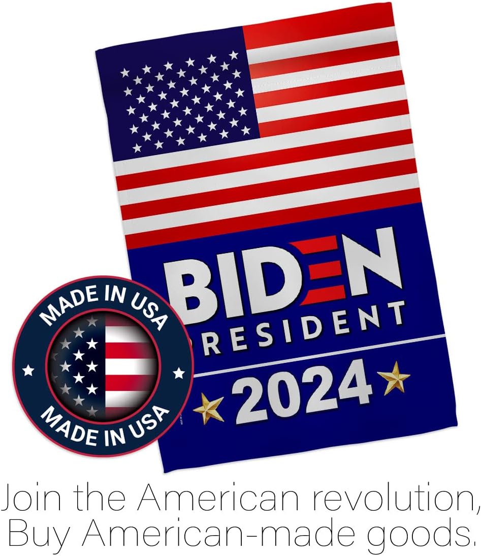 2020 Set Patriotic Vote President Election United State American Decoration Banner Small Garden Yard Gift Double-Sided, House Flag 28" x 40", Thick Fabric