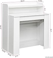 Vista 4 de Mesa de comedor extensible moderna con almacenamiento