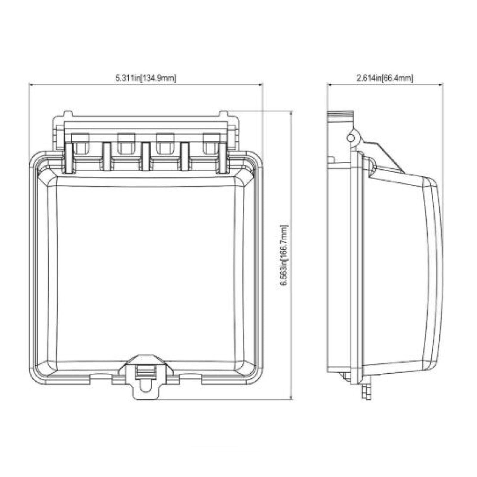 Baoblaze Copertura per presa elettrica esterna, protezione da pioggia e polvere, facile installazione, con chiusura a chiave, trasparente, verticale, 2 Gruppi