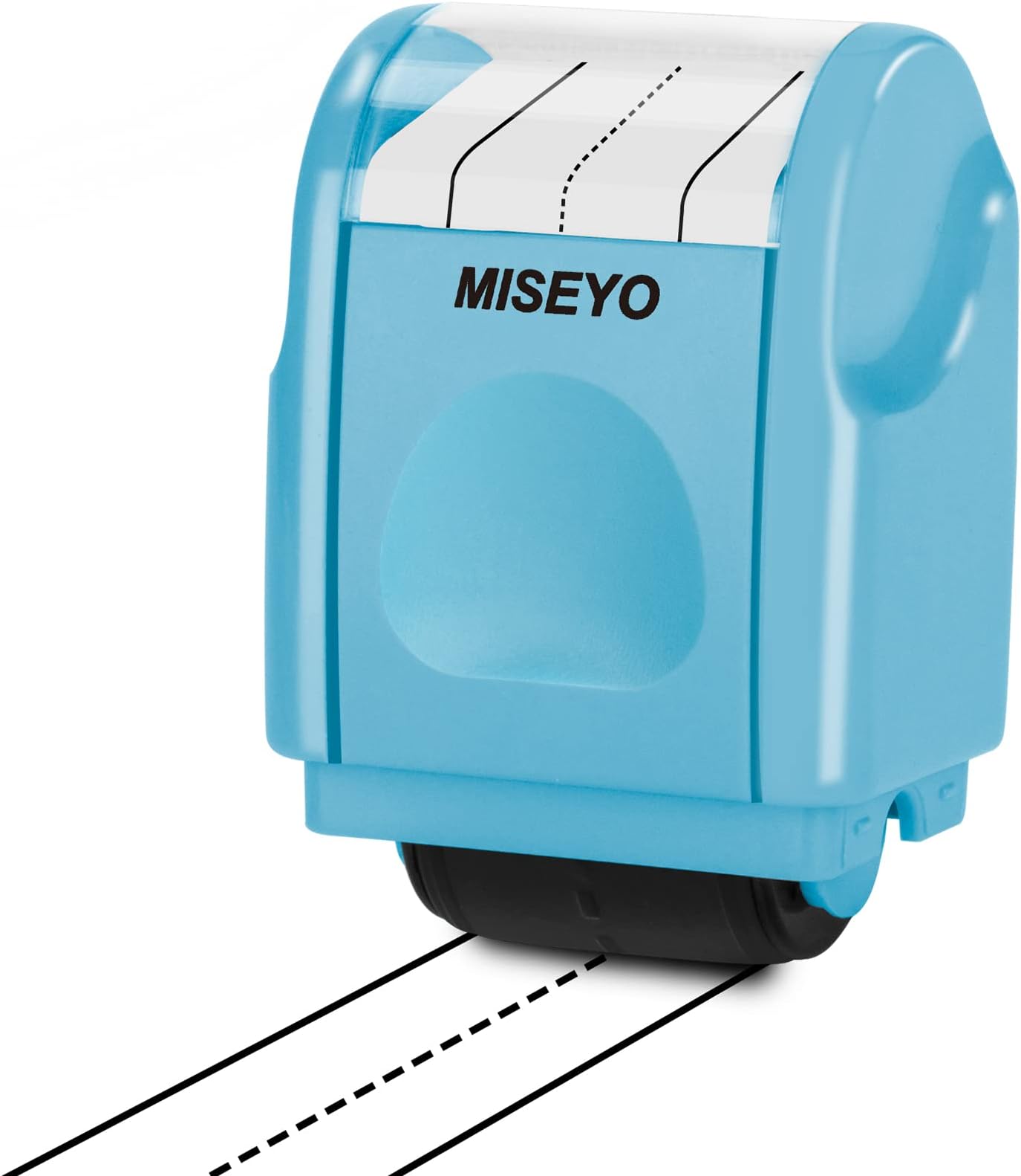 Miseyo Dashed Handwriting Lines Practice Roller Stamp,Self-Inking Line Rolling Stamps for Kids Writing - Blue