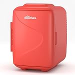 BEICHEN Mini Réfrigérateur [Amélioré], Réfrigérateur Compact à Refroidissement Rapide 4 Litres/6 Can Réfrigérateur de Soins de la Peau, Réfrigérateurs Refroidisseurs et Réchauffeurs pour Chambre, Cosmétiques, Bureau et Voiture (Blanc)