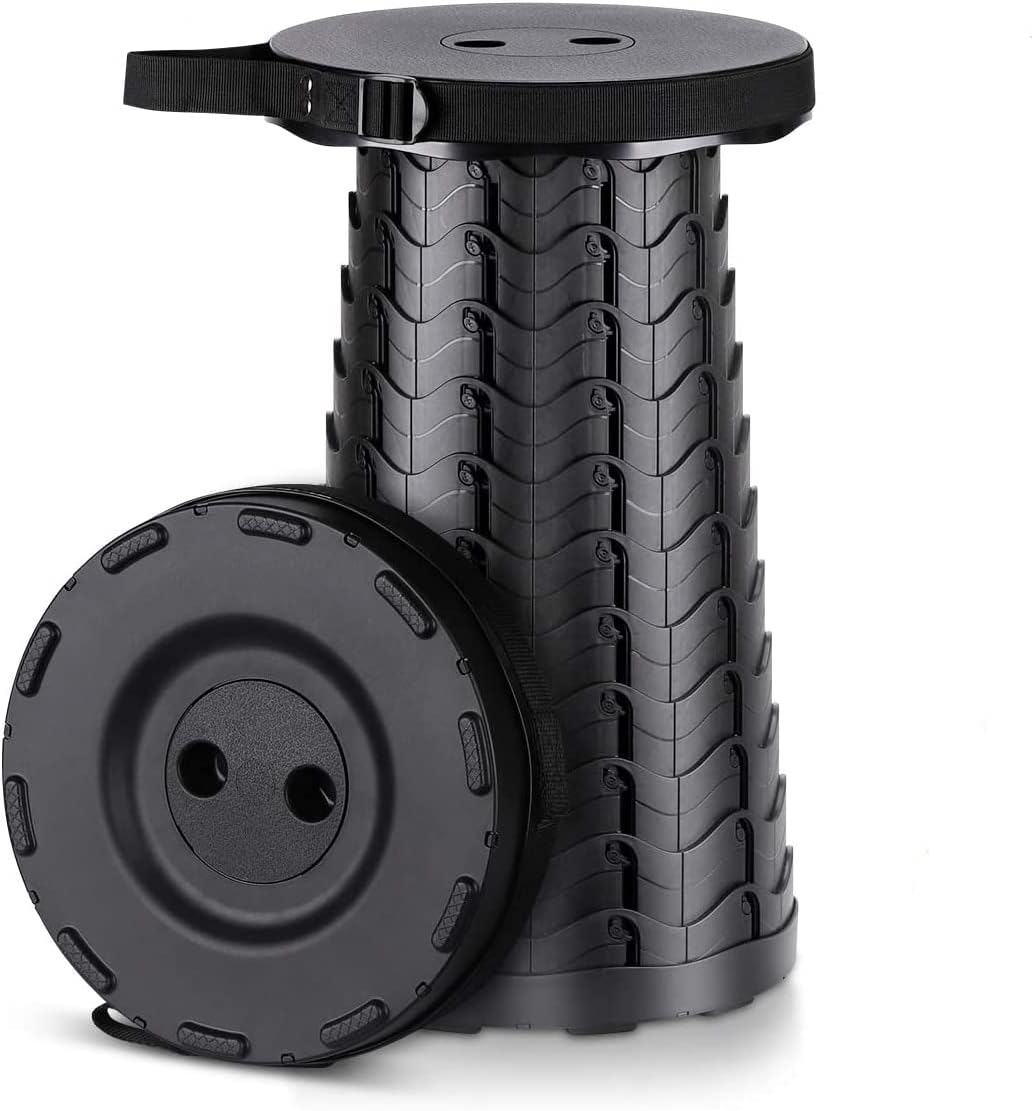 Hesanzol 2023 Upgraded Portable Telescopic Stool Lightweight and Sturdy Foldable Stool Adjustable Collapsible Stool for Adults Indoor Outdoor, Load Capacity 400lbs