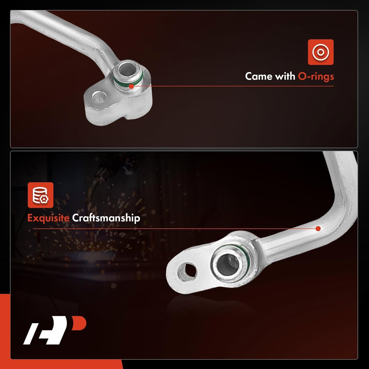 A-Premium A/C Discharge Line Hose Assembly Compatible with Honda Pilot 2016-2020, Ridgeline 2017-2019 & Acura MDX 2014-2016, 3.5L, Compressor to Condenser