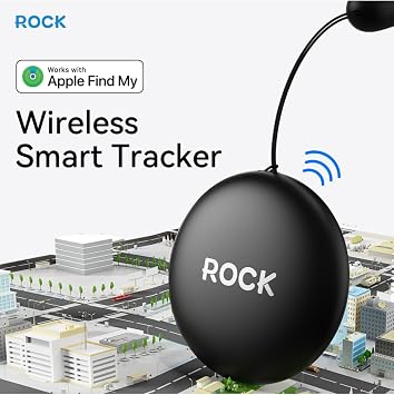 Rock Tag Akıllı Takip Cihazı, Apple Find My Uyumlu, MFi Sertifikalı, 365 Gün Pil Ömrü, Anahtar, Çanta, Cüzdan ve Valiz İçin