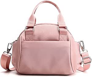 WITERY Bolsas De Hombro De Nailon Para Mujer – Bolsa De Viaje Impermeable Con Cremallera De Múltiples Bolsillos, Bolsa De Mensajero Ligera E Informal, Negro