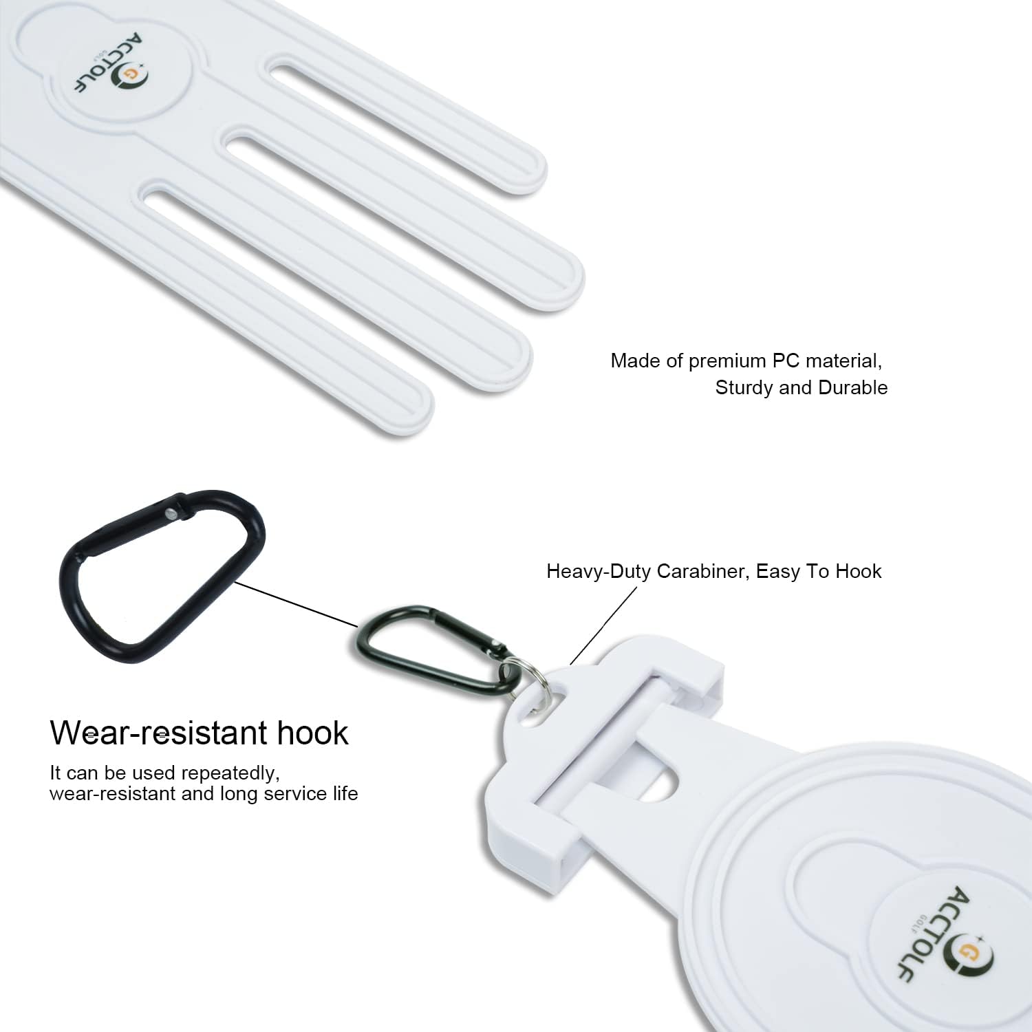 Golf Glove Holder, 2PCS Durable Golf Gloves Stretcher with Hook for Golf Bag Accessories, Holder Hanger Keeper Dryer Shaper Tool for Golfer Gloves Maintenance