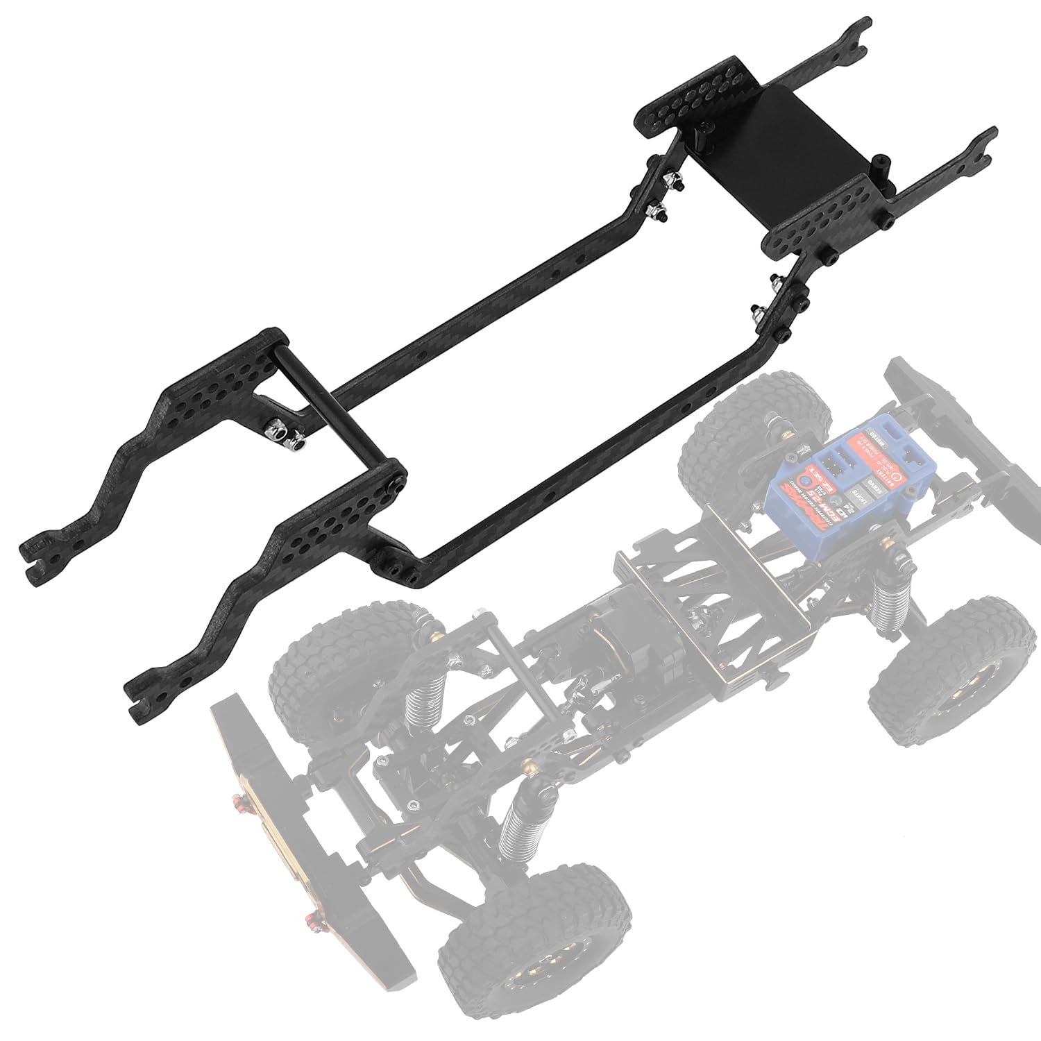 Buy ZXYRC Carbon Fiber Chassis Kit LCG Frame Girder for TRX4M