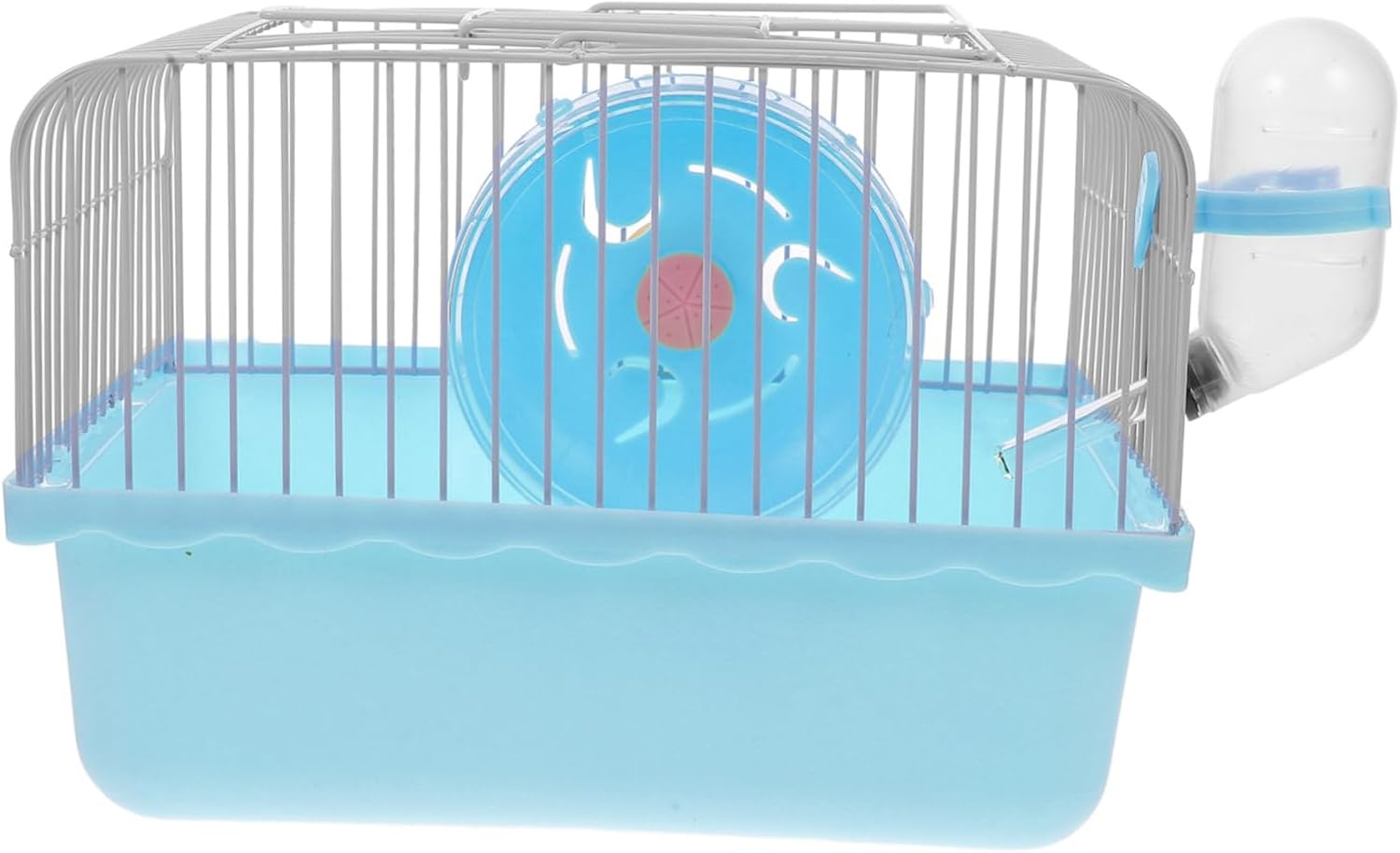 Mikikit Portable Hamster Travel Cage with Handle Spacious Small Animal Carrier for Hamsters Chinchillas and Small Birds Includes Water Bottle Holder and Cage Accessories Gentle Material