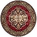 SAFAVIEH Vintage Hamadan Collection 3' Round Red / Multi VTH219A Oriental Traditional Persian Non-Shedding Dining Room Entryway Foyer Living Room Bedroom Area Rug