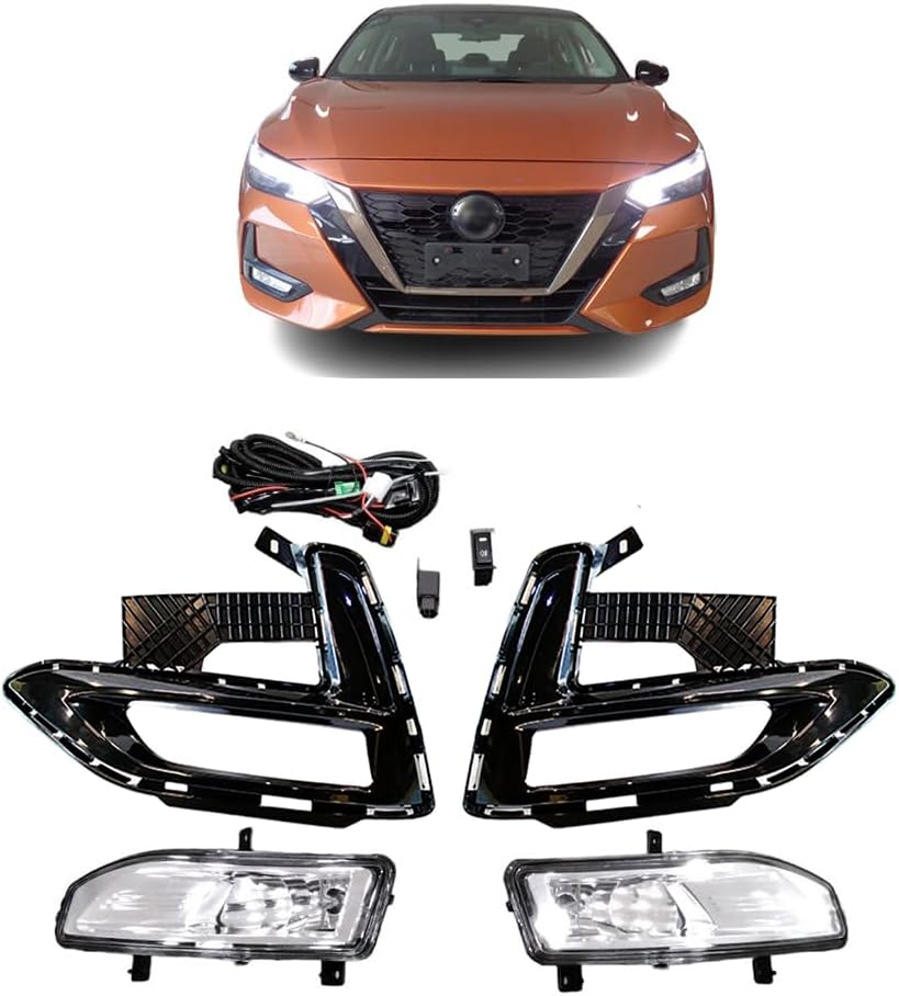 For 2020-2022 Nissan Sentra Fog Light Kit With Switch Bezel Wires Kit