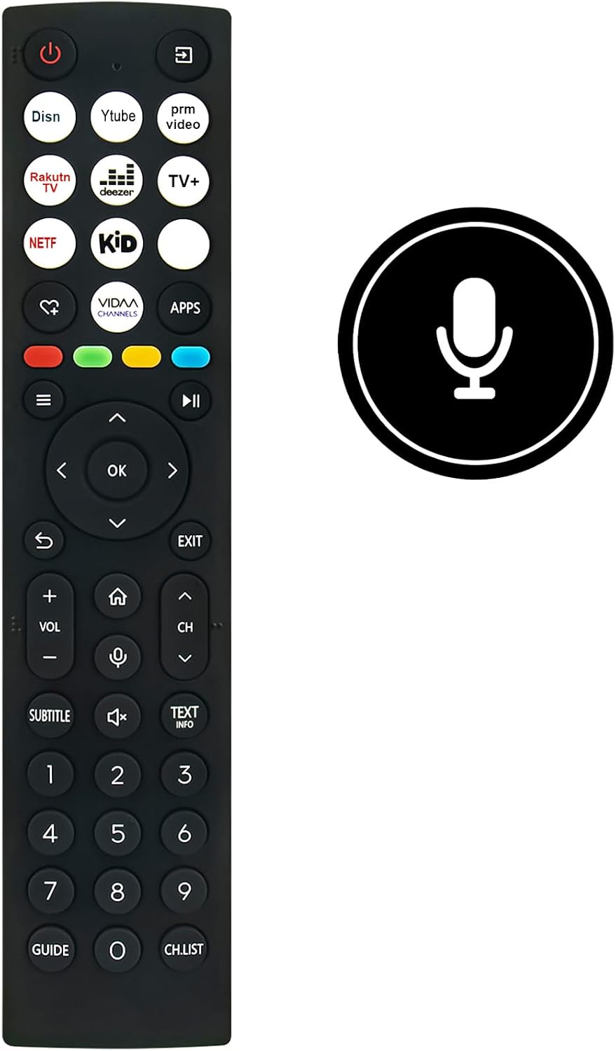 Voice Replace Remote Control Compatible with Hisense A7 Series LED 4K UHD HDR WCG Google TV ERF2AA36 75A7N 50A7N 65A7N 55A7N 43A7N