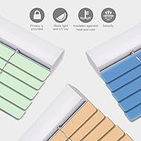 Vista 5 de Mini persianas opacas sin cordón, blancas de 1 pulgada para oscurecer la habitación, persianas horizontales para cocina, baño, dormitorio, oficina