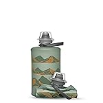 HydraPak Stow - Collapsible Backpacking Water Bottle (350ml) - BPA Free, Ultra Light, Spill-Proof Twist Cap - MTN Sutro Green