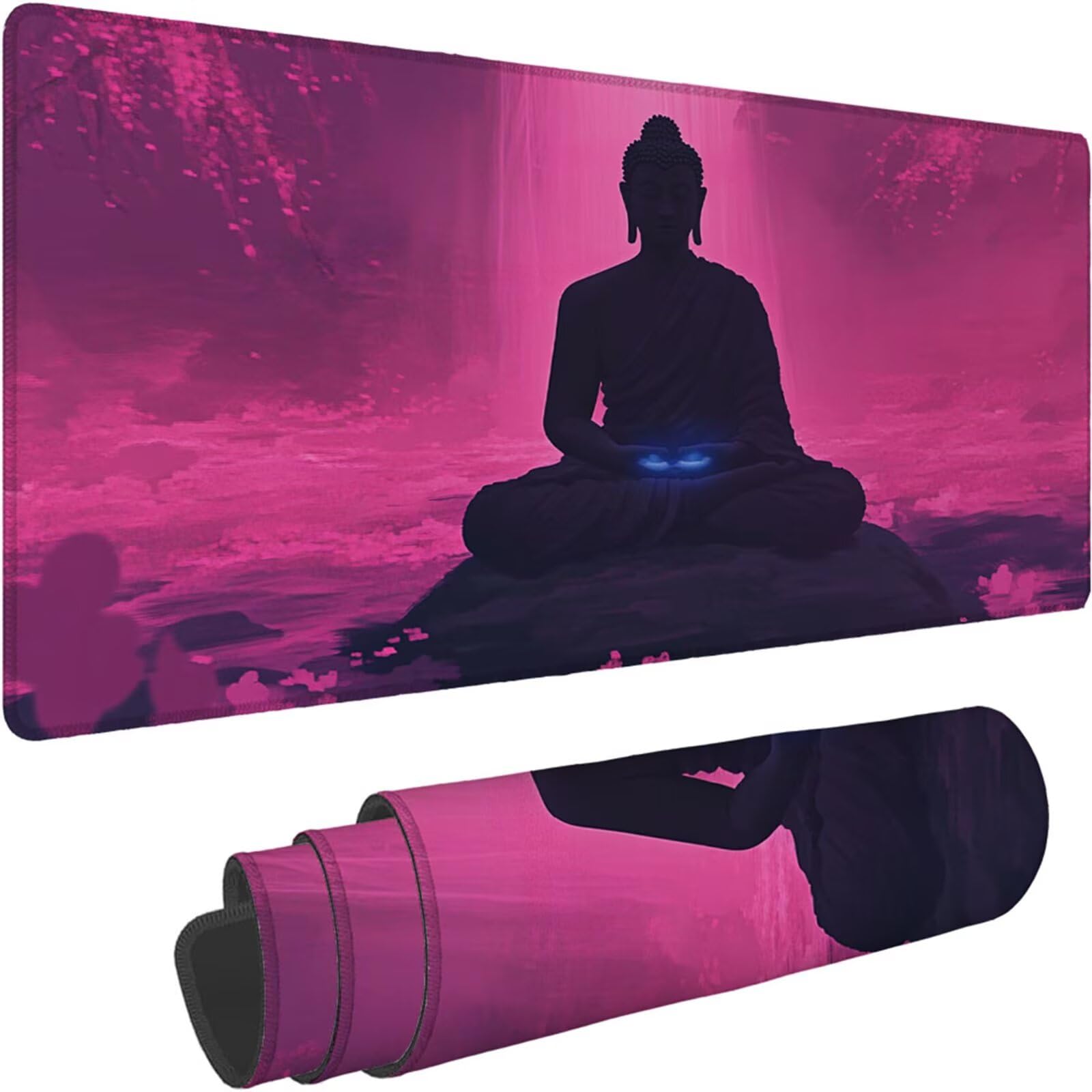 Gamingowa podkładka pod mysz 1200 x 600 x 3 mm, XXL, wodoszczelna, odporna na ścieranie, z przyszytymi krawędziami, fioletowa, podkładka na biurko, poprawia prędkość i precyzję, do komputera, laptopa