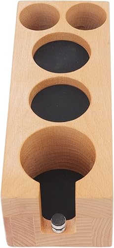 Miniatura 9 de Estación de manipulación de café de madera, soporte para filtro de café de madera, soporte de madera para café expreso, base de madera con