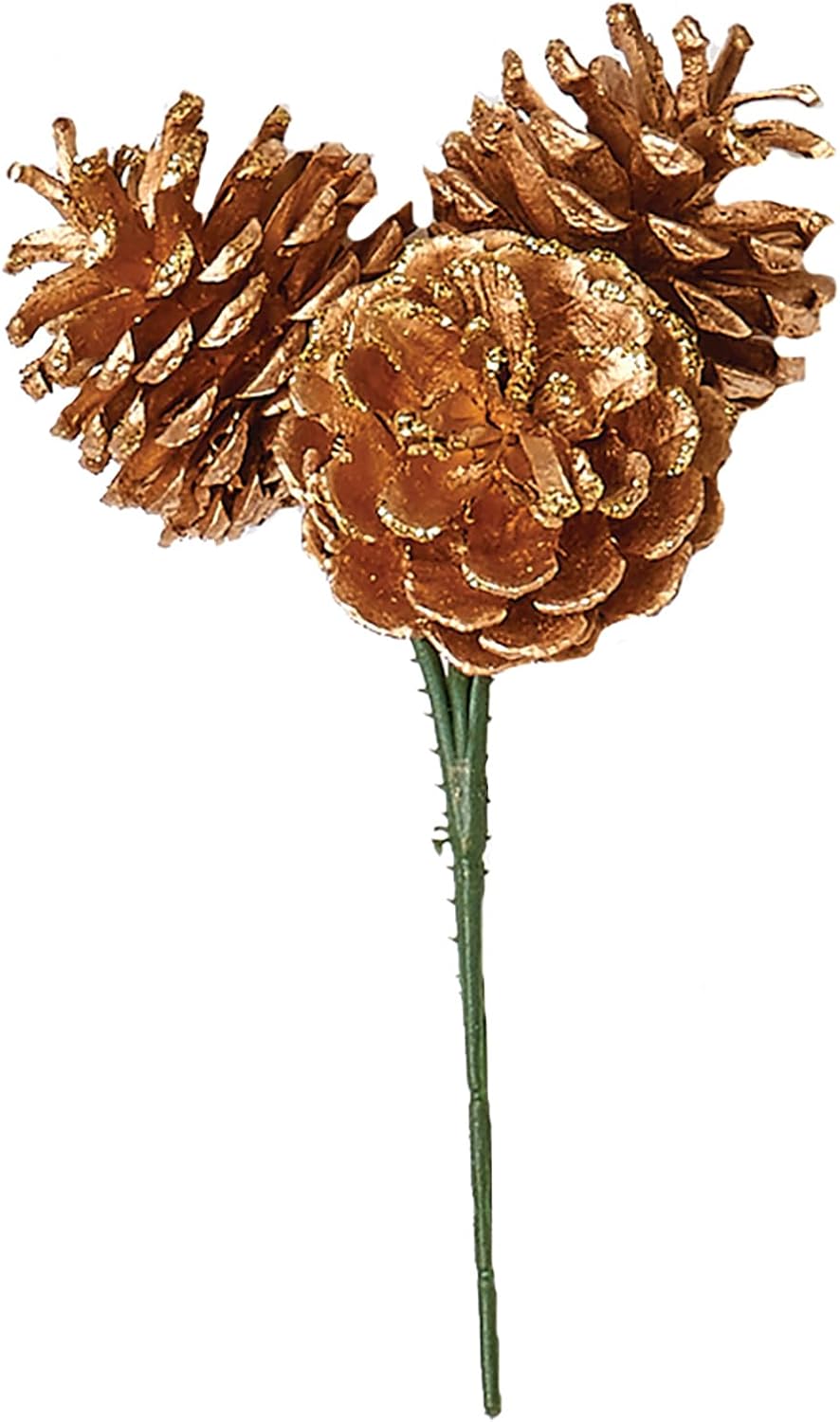 Worth Imports 3インチ ゴールド グリッター パインコーン ピック x 3、72ピース