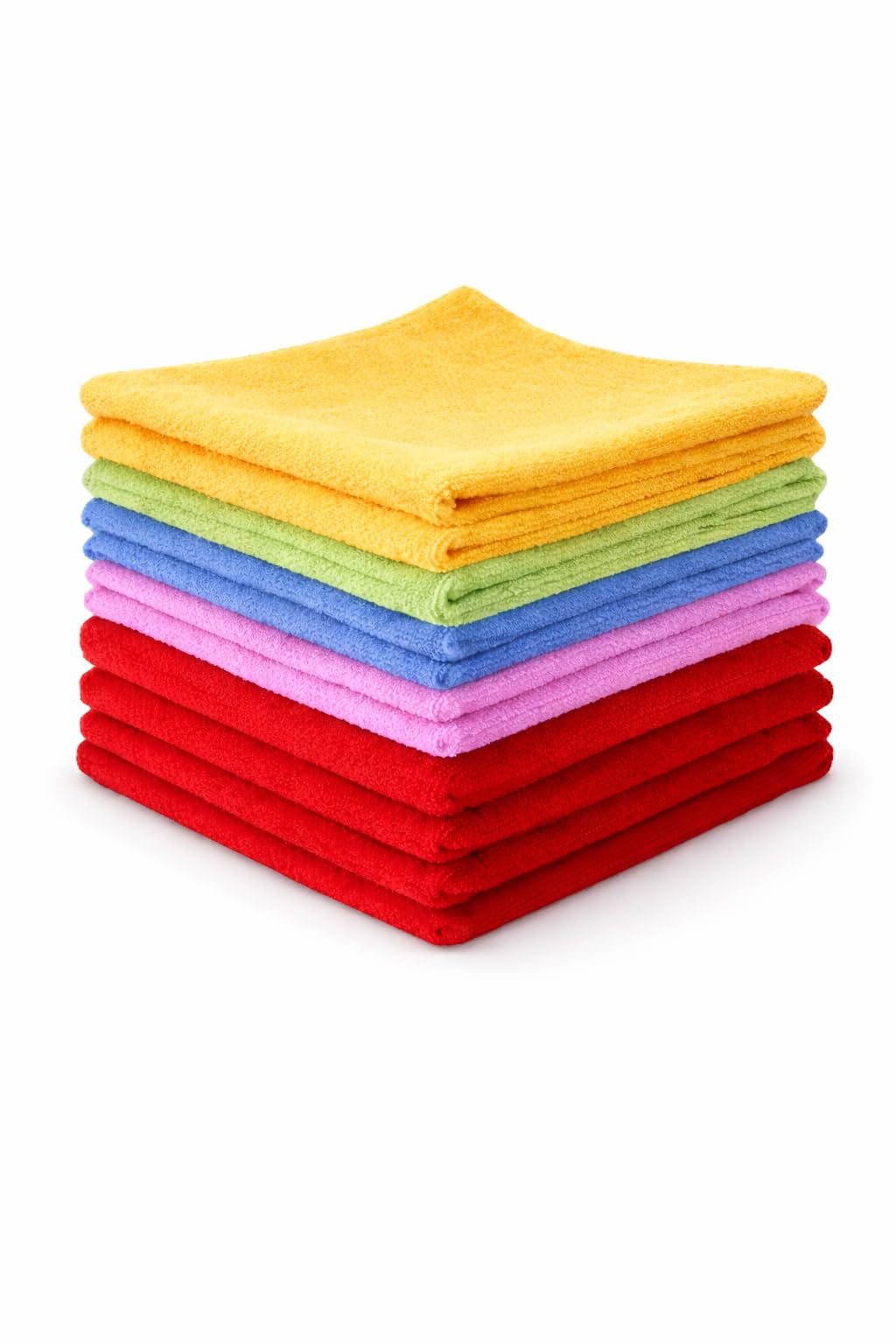 1ABOVE 10 Pack Microfibre Cleaning Cloths,Multifunctional,Highly Absorbent, Lint-Free, Washable Dusters for, Home, Kitchen, Car, Windows, Motorbike and Office (30x30cm)