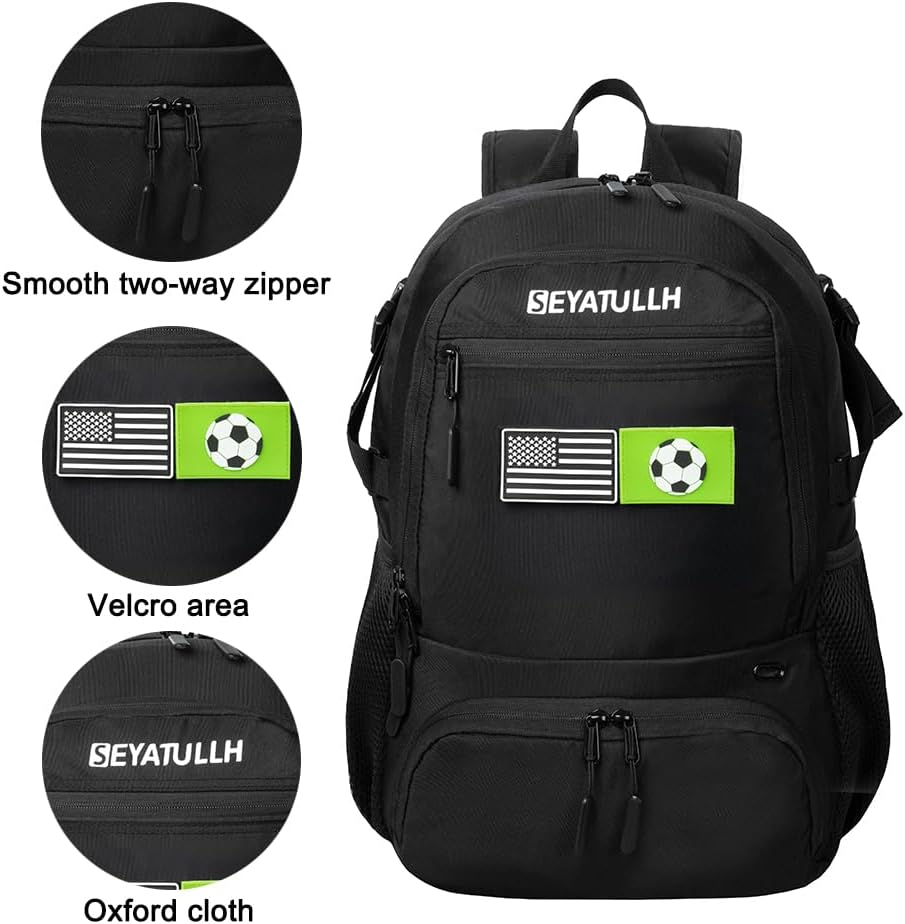 Basketball Backpack with Ball Holder - Sports Equipment Bag with Shoe Compartment - Image 6