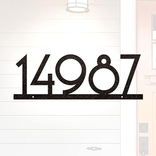 Miniatura 8 de Personalized Metal House Number Sign  Custom Address Plaque  Mid Century Modern  Art Deco House Numbers  Address Numbers for House
