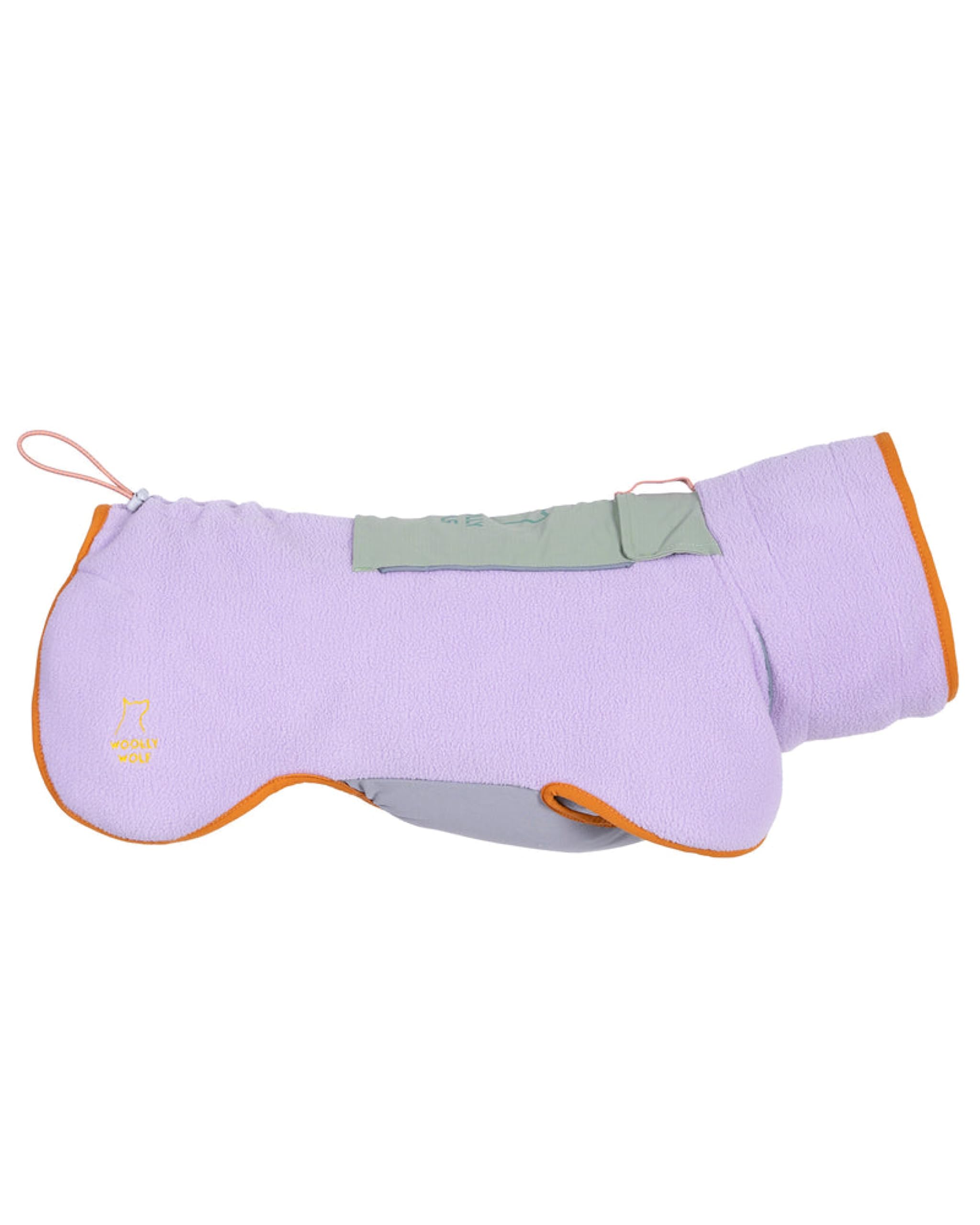 Woolly Wolf Alpha 360 Fleece Hundepullover für mittelgroße Hunde Gr. 40 Lavendel - Flauschig-Warmer Hundepulli für kalte Tage mit Verstellbarer Passform, 100% recycelte Materialien