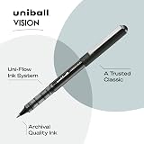 uniball Vision Rollerball Pens, Micro Point (0.5mm), Black, 4 Pack – view 3