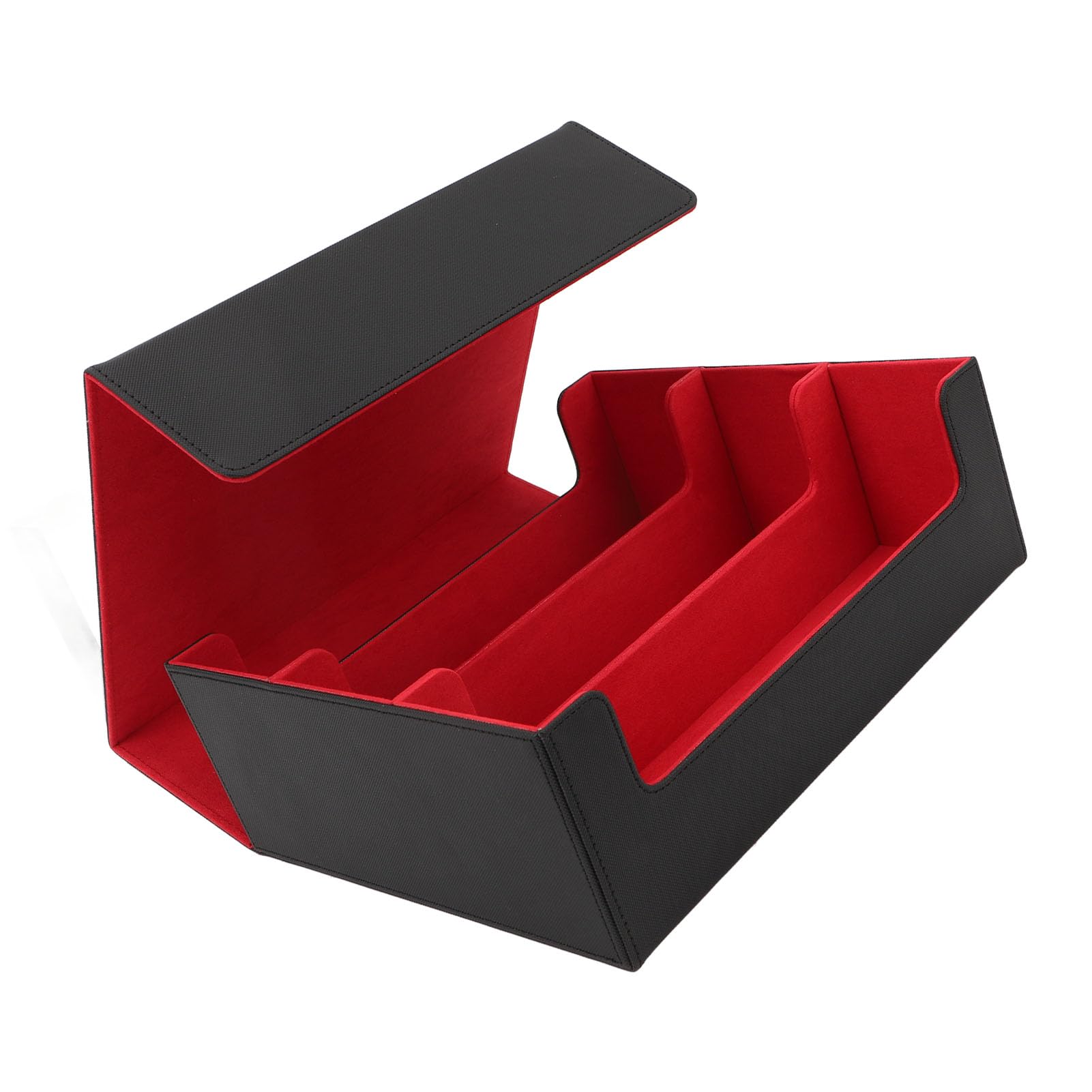 Pyhodi Scatola Porta Carte Collezionabili per 1800+ con Divisori, Custodia per Carte in Pelle PU con Chiusura Magnetica a 3 File Organizzatore di Carte Collezionabili di (Guscio nero