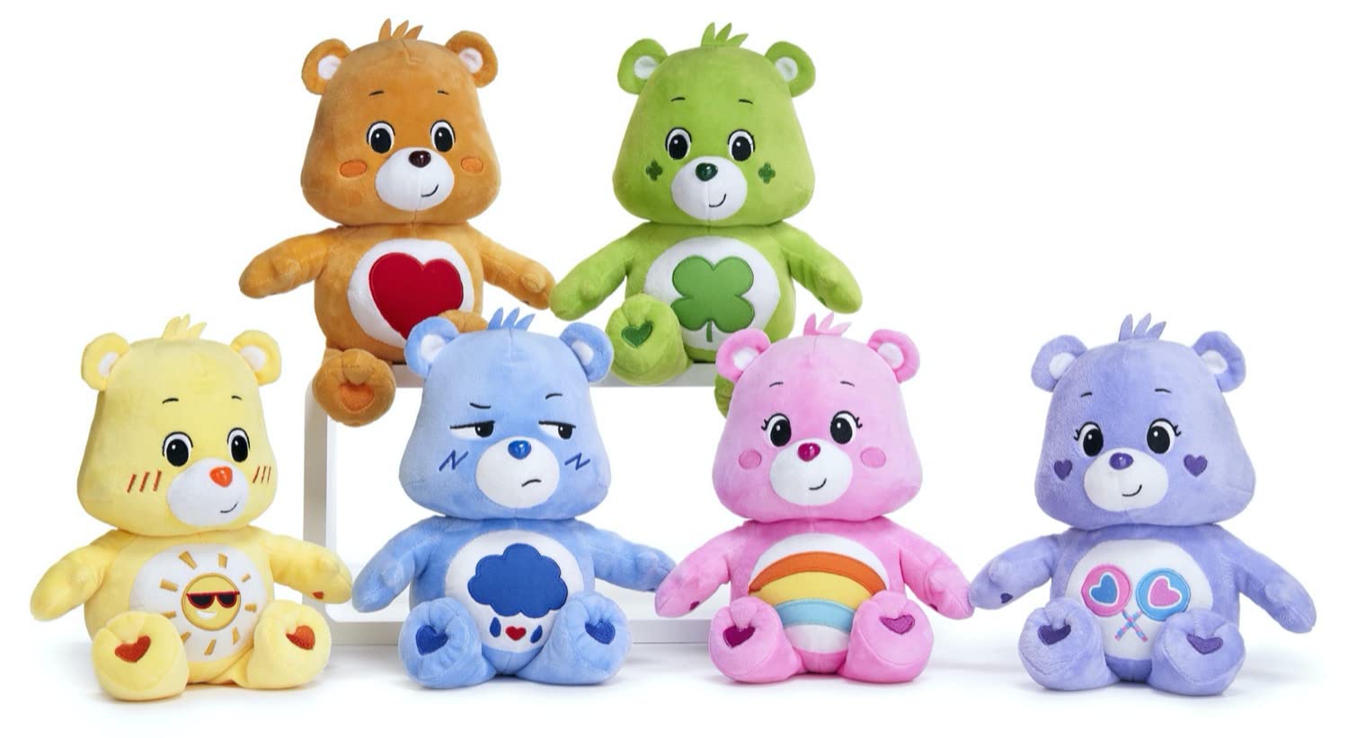 Whitehouse Leisure Receive 1 x ( 11'' / 28CM In size ) CARE BEARS UNLOCK THE MAGIC SOFT PLUSH TOY. 6 ASSORTED DESIGNS ITH SENT AT R&OM. Suitable From Birth, Stocking filler, Birthday Present.