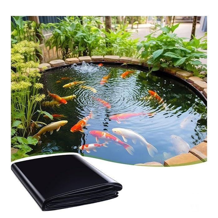 Bâche de bassin flexible en polyéthylène 2x3,3 m pour jardins aquatiques et poissons koï