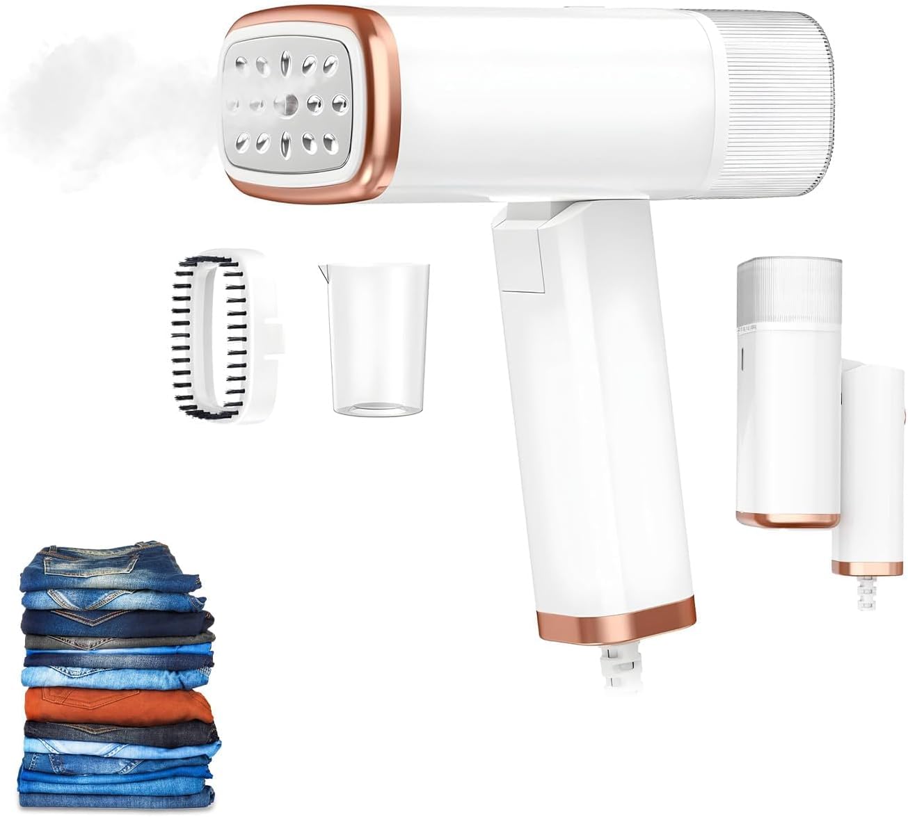 Portable Travel Garment Steamer (Pure White)